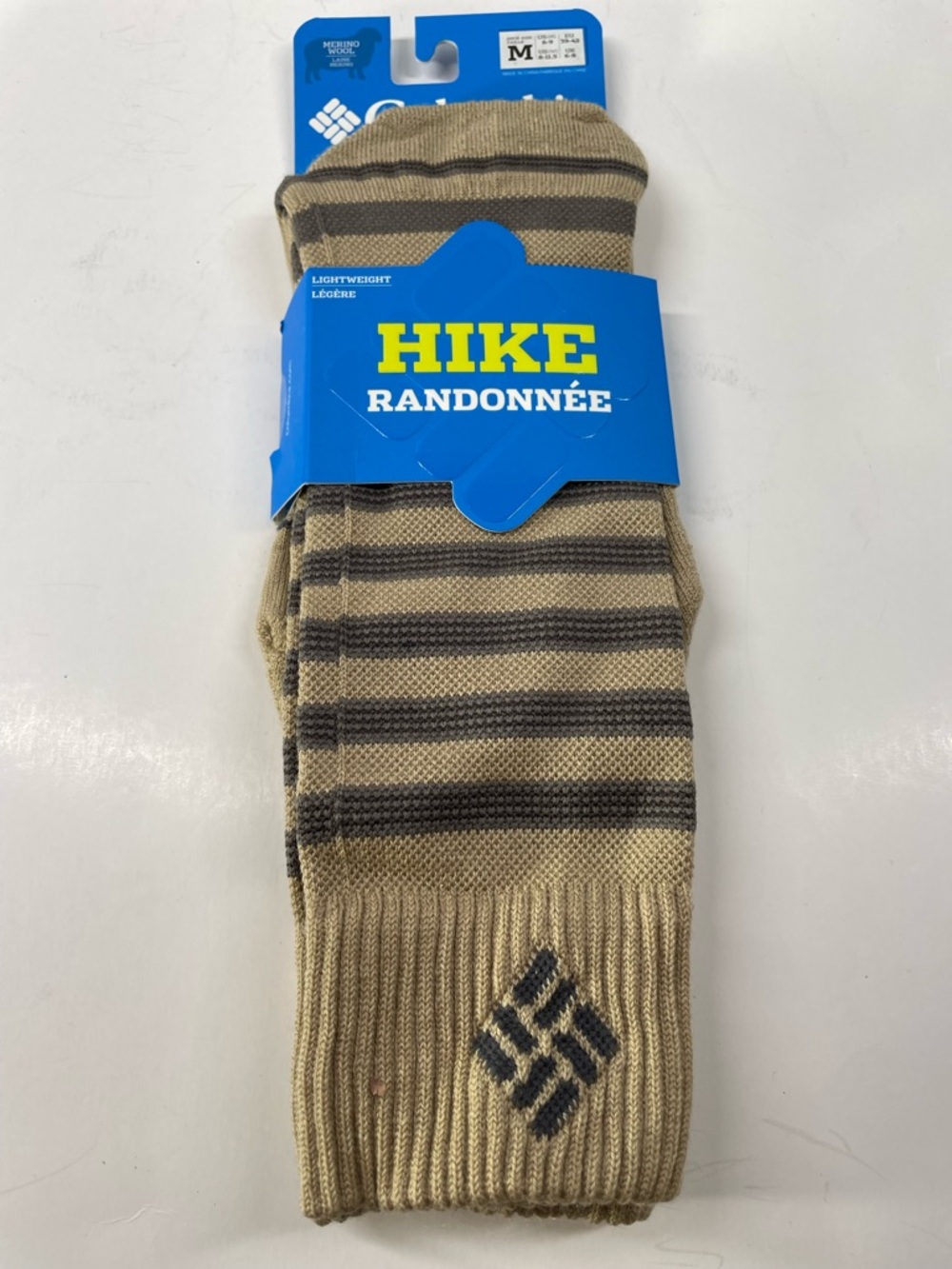 Columbia Lightweight Hike Socks merino wool M6-9 W8-11.5